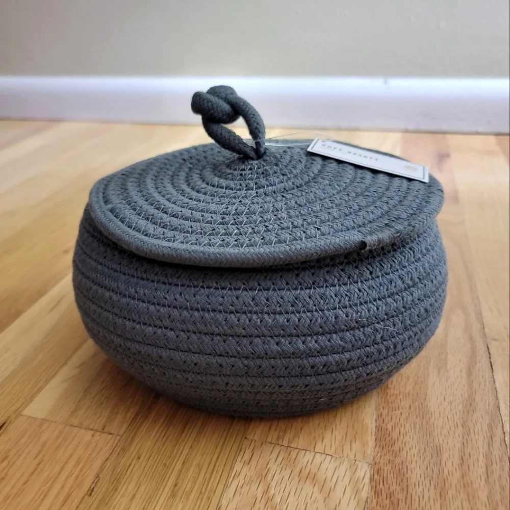 Rope Basket With Lid | Home Decor